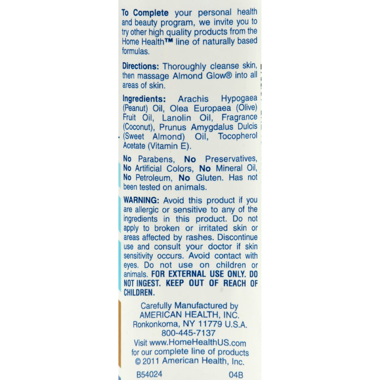 Home Health Almond Glow Skin Lotion Coconut - 8 fl oz