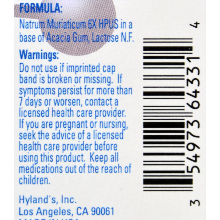 Hyland's No.9 Natrum Mur. 6x - 1 g - 500 Tablets