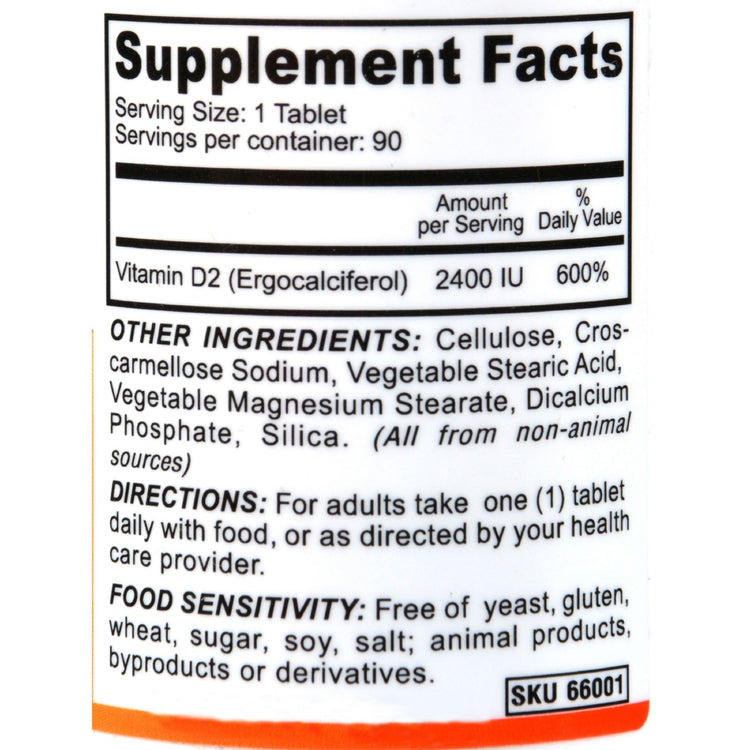 Deva Vegan Vitamins - Vitamin D - 2400 IU - 90 Tablets