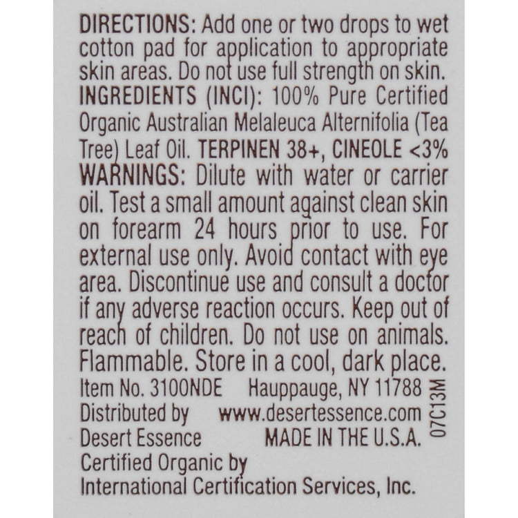 Desert Essence - Tea Tree Oil - 0.5 fl oz