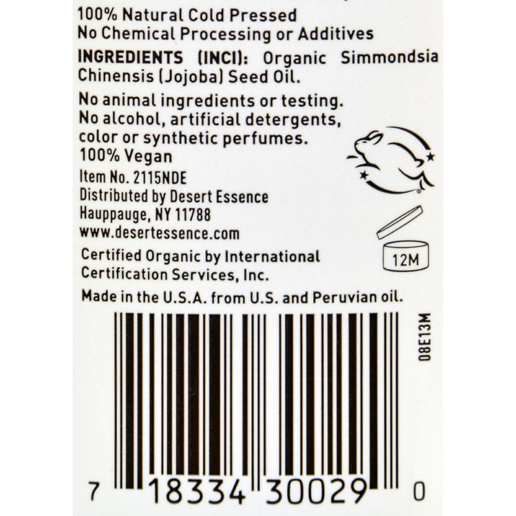 Desert Essence - Jojoba Oil - 4 fl oz