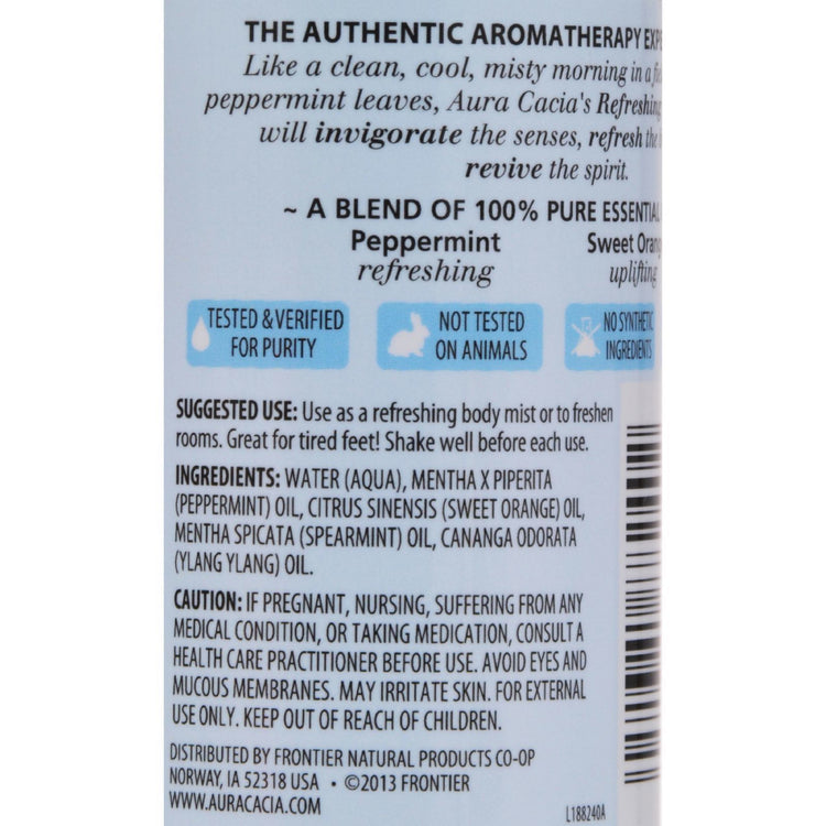 Aura Cacia - Aromatherapy Mist Peppermint Harvest - 4 fl oz