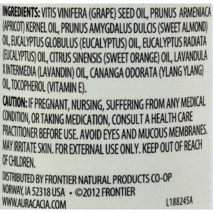 Aura Cacia - Aromatherapy Bath Body and Massage Oil Eucalyptus Harvest - 4 fl oz
