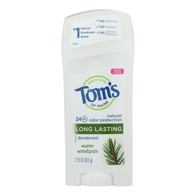 Tom's of Maine Natural Deodorant Aluminum Free Mine WooDisplayice - 2.25 oz - Case of 6
