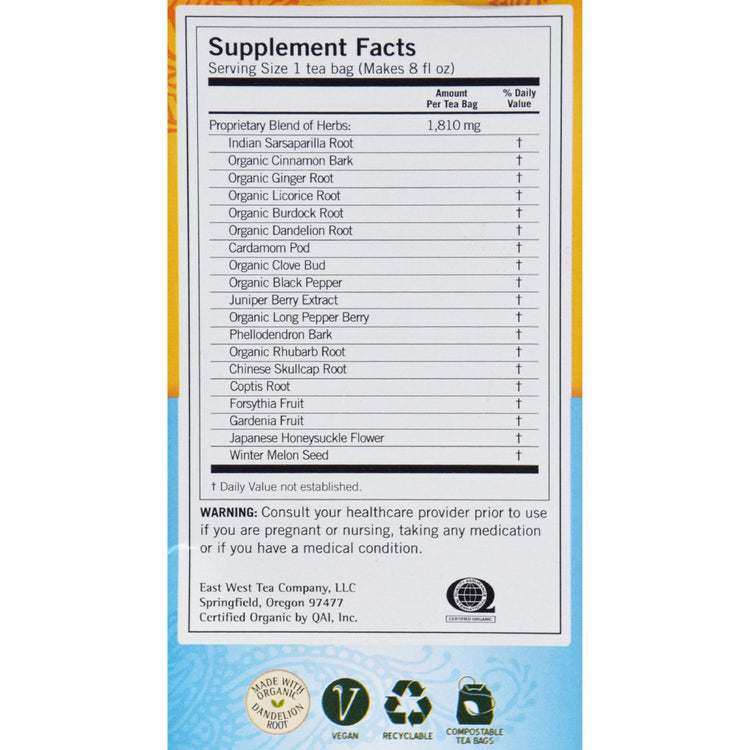 Yogi Detox Herbal Tea Caffeine Free - 16 Tea Bags - Case of 6