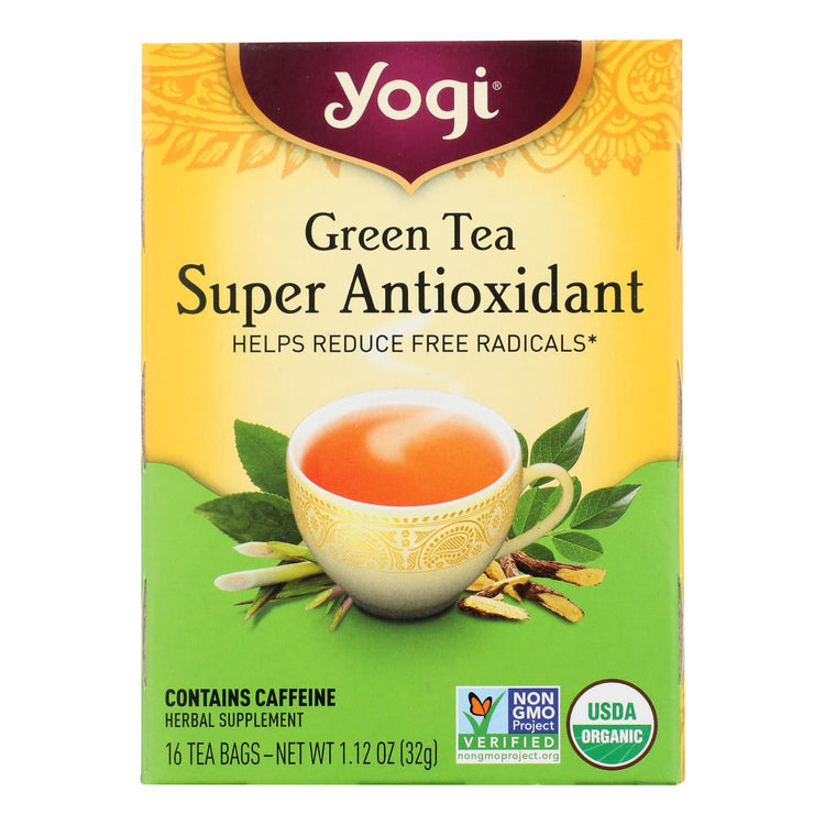 Yogi Green Tea Super Anti-Oxidant - 16 Tea Bags - Case of 6