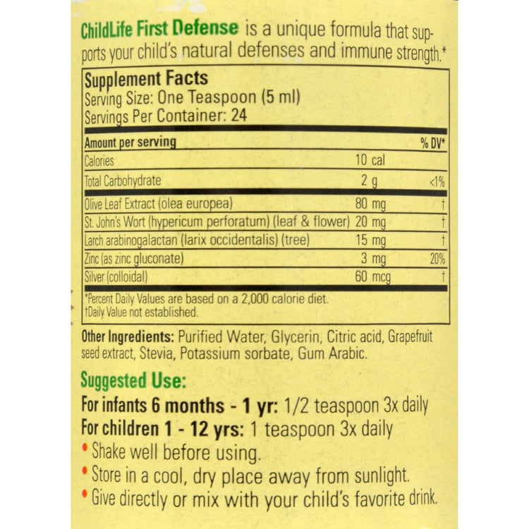 Childlife First Defense - 4 fl oz