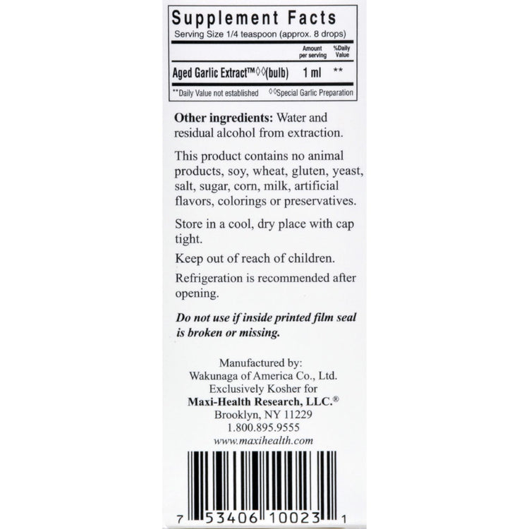 Maxi Health Maxi Kyolic Liquid - 4 oz