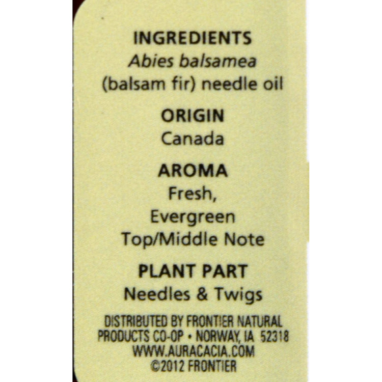 Aura Cacia - 100% Pure Essential Oil - Balsam Fir Needle - Elevating - .5 fl oz