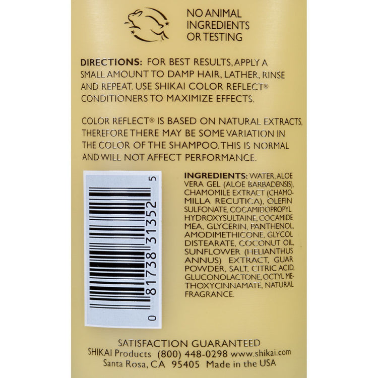 Shikai Color Reflect Gold Shampoo - 8 fl oz