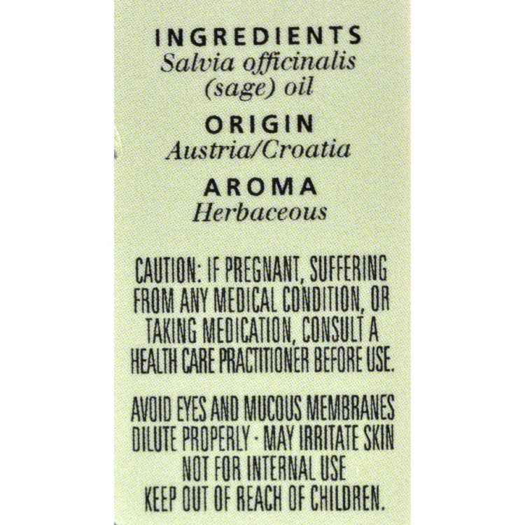 Aura Cacia - Essential Oil Sage - 0.5 fl oz