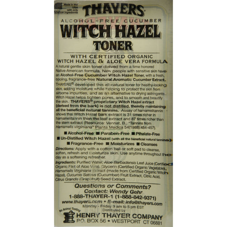 Thayers Witch Hazel with Aloe Vera Cucumber - 12 fl oz