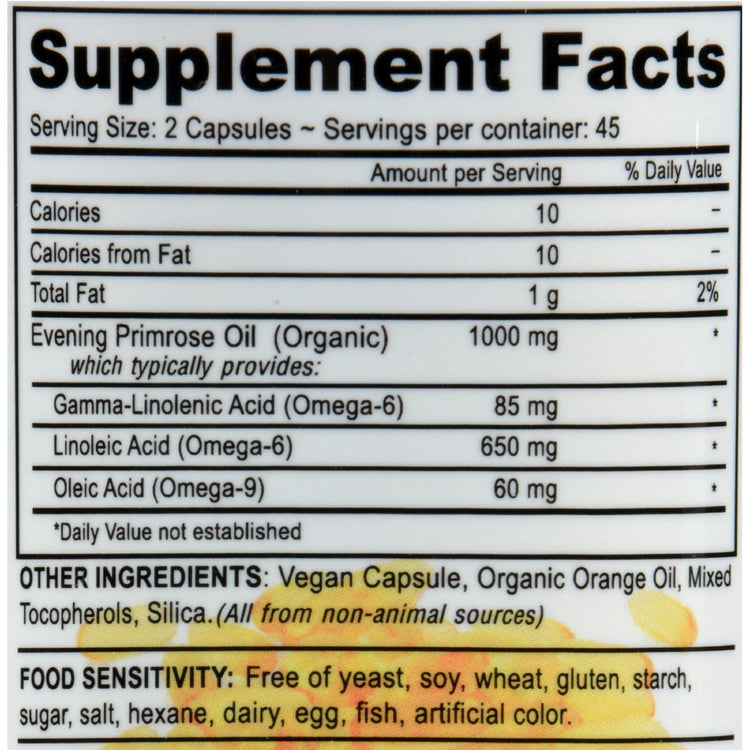 Deva Vegan Vitamins - Evening Primrose Oil - 90 Vegan Capsules