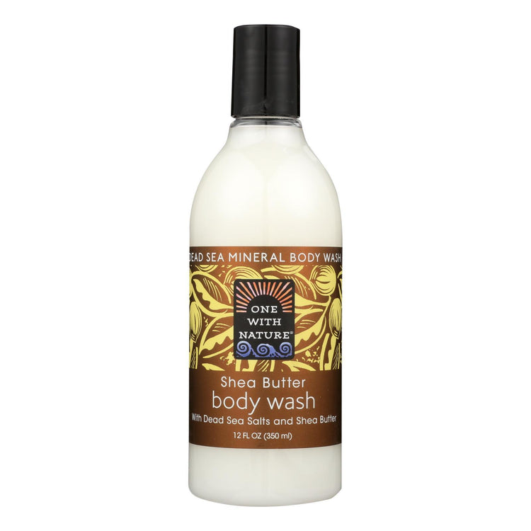 One With Nature Dead Sea Mineral Body Wash Shea Butter - 12 fl oz