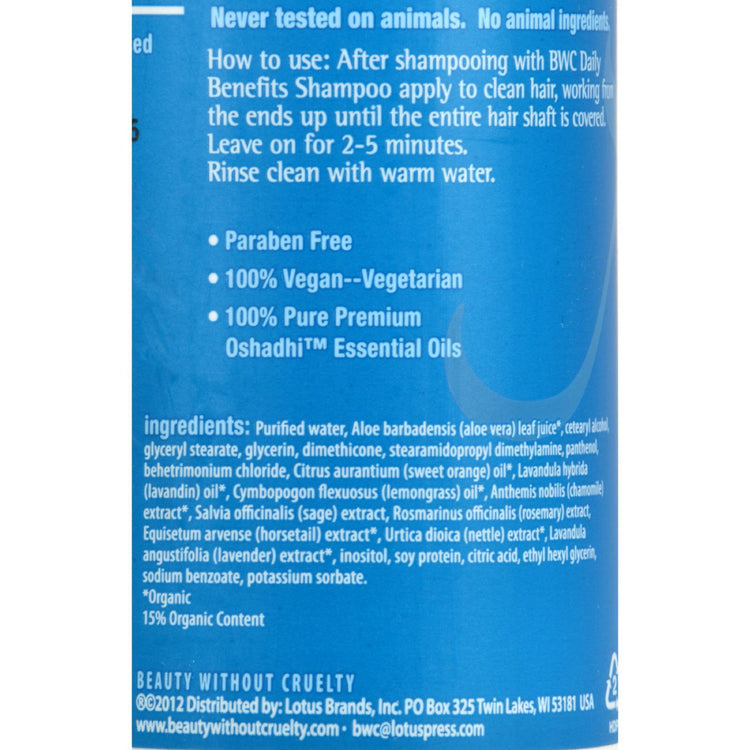 Beauty Without Cruelty Daily Benefits Conditioner - 16 fl oz