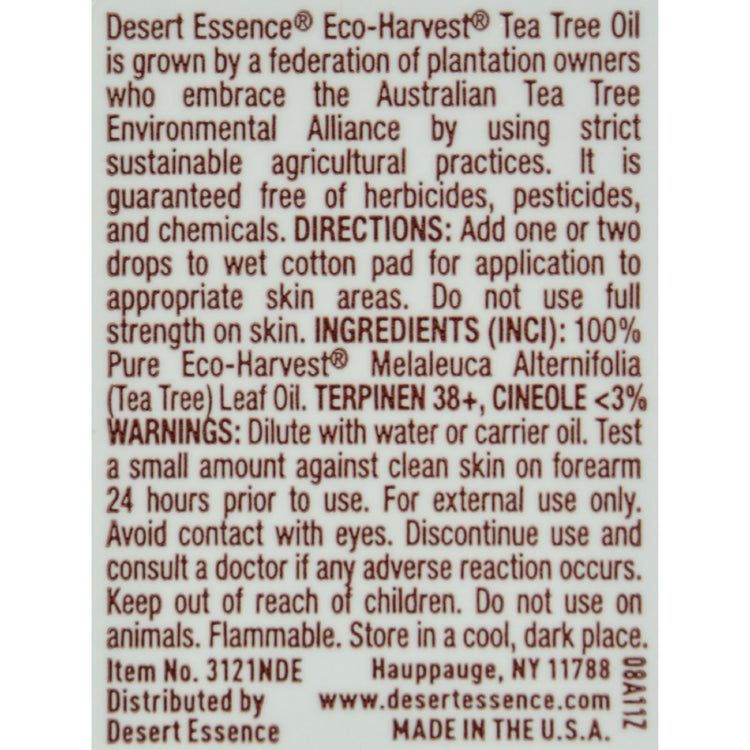 Desert Essence - Eco-Harvest Tea Tree Oil - 1 fl oz