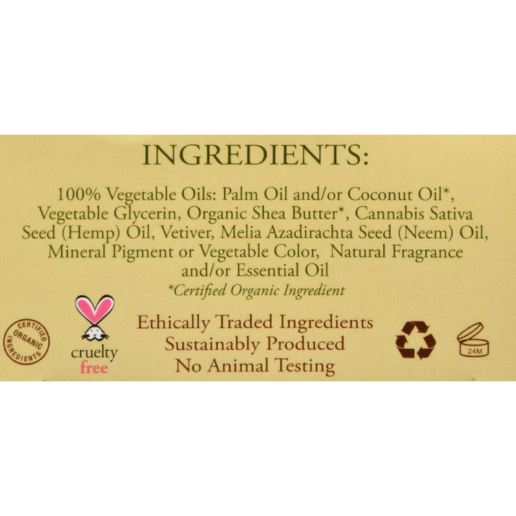 Nubian Heritage Bar Soap Indian Hemp And Haitian Vetiver - 5 oz