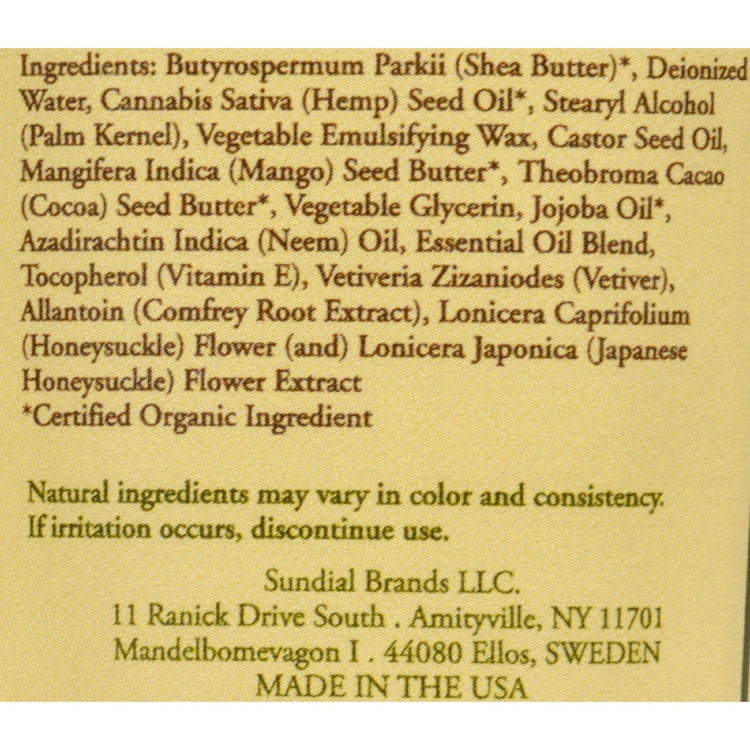 Nubian Heritage Hand Cream Indian Hemp And Haitian Vetiver - 4 oz