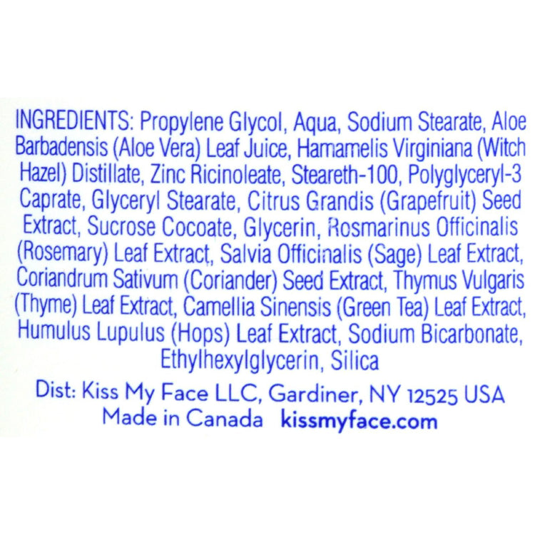 Kiss My Face Deodorant Natural Active Life Fragrance Free Natural Active Life Aluminum Free - 2.48 oz