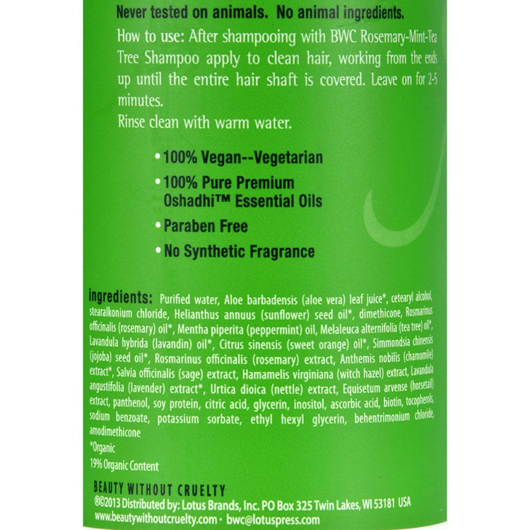 Beauty Without Cruelty Conditioner Rosemary Mint Tea Tree - 16 fl oz