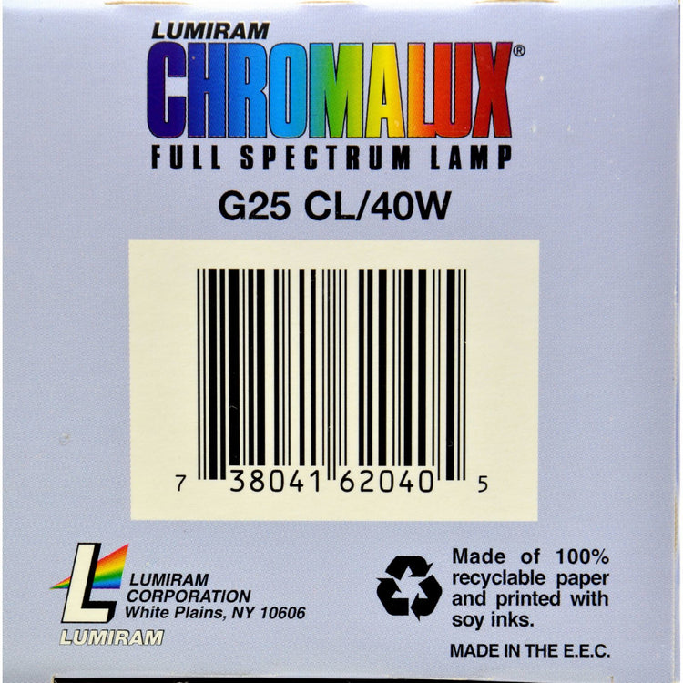 Chromalux Light Bulb Golbe Clear - 40W Bulb.