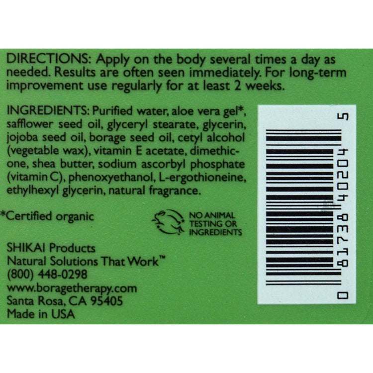 Shikai Borage Therapy Dry Skin Lotion Lightly Fragranced - 8 fl oz