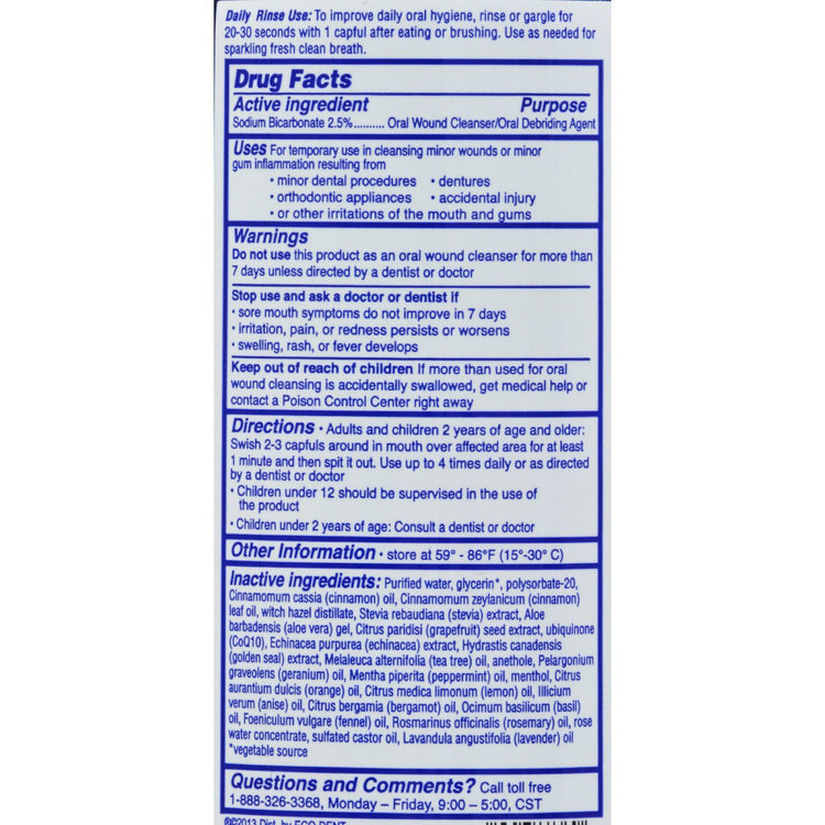 Eco-Dent Dailyrinse Mouthrinse - Cinnamon - 8 oz