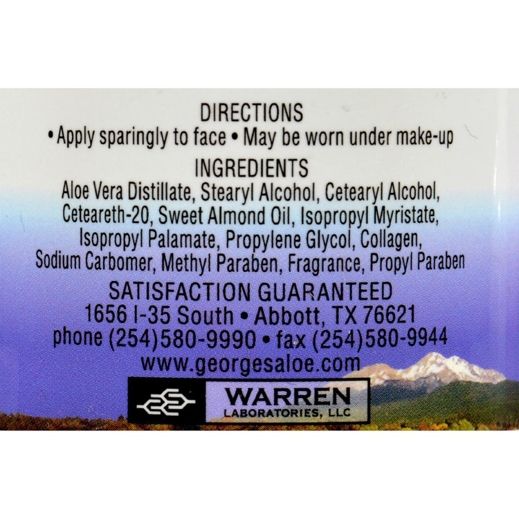 George's Aloe Vera Collagen Cream - 2 oz
