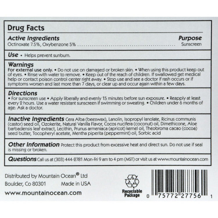 Mountain Ocean - Lip Trip Lip Balm - SPF15 - Case of 12 - 0.165 oz.