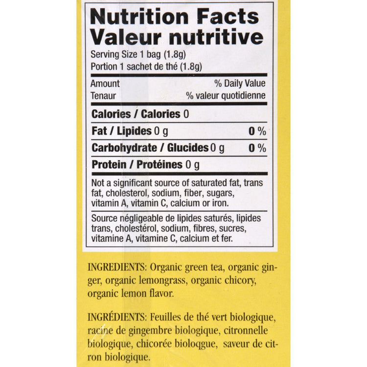 Uncle Lee's Tea Organic Imperial Lemon Ginger - 18 Bags