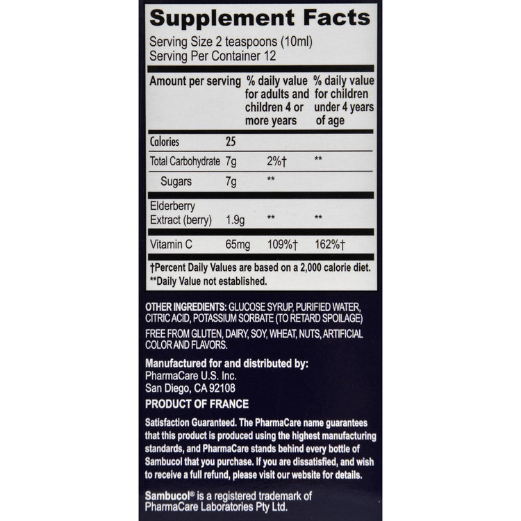 Sambucol - Black Elderberry Liquid For Kids - 4 fl oz