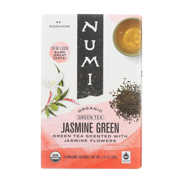 Numi Tea Jasmine Green Tea - Medium Caffeine - 18 Bags