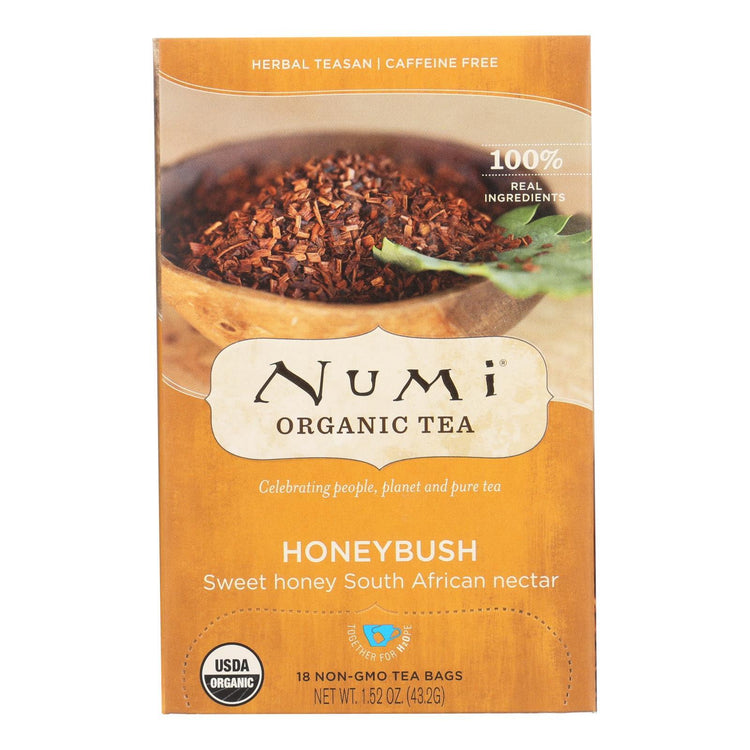 Numi Tea Herbal Tea - Honeybush - Caffeine Free - 18 Bags