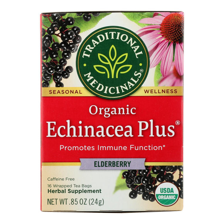 Traditional Medicinals Organic Echinacea Elder Herbal Tea - 16 Tea Bags