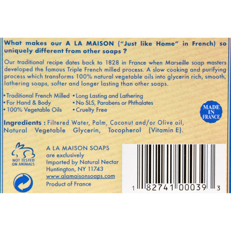 A La Maison - Bar Soap - Unscented Value Pack - 3.5 oz Each / Pack of 4