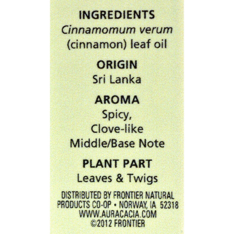 Aura Cacia - Pure Essential Oil Cinnamon Leaf - 0.5 fl oz