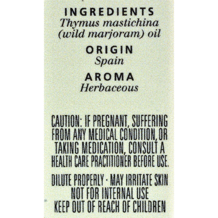 Aura Cacia - Pure Essential Oil Wild Marjoram - 0.5 fl oz