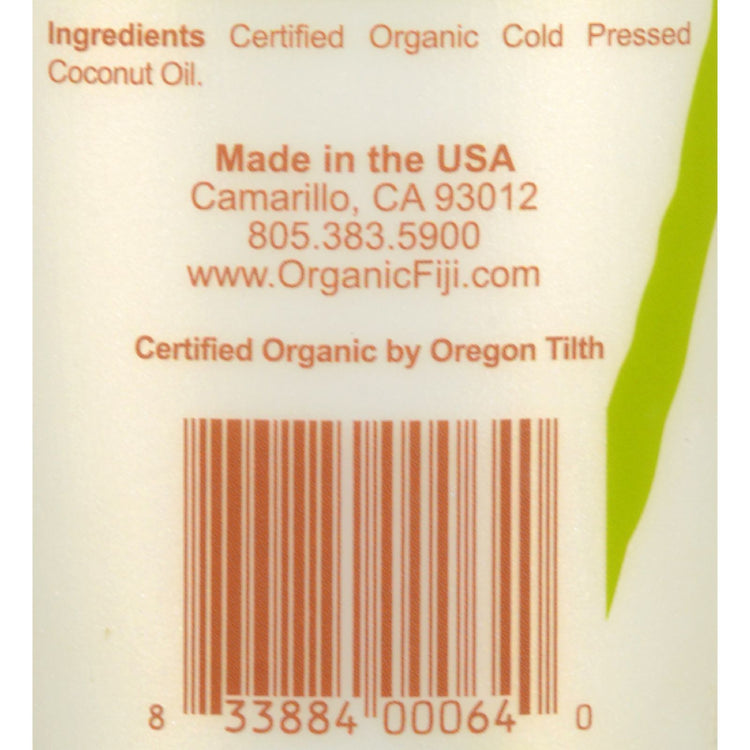 Organic Fiji Virgin Coconut Oil Fragrance Free - 12 fl oz