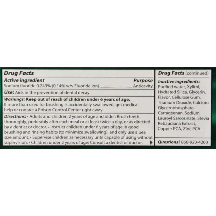 Epic Dental - Xylitol Toothpaste with Fluoride - Spearmint - 4.9 oz