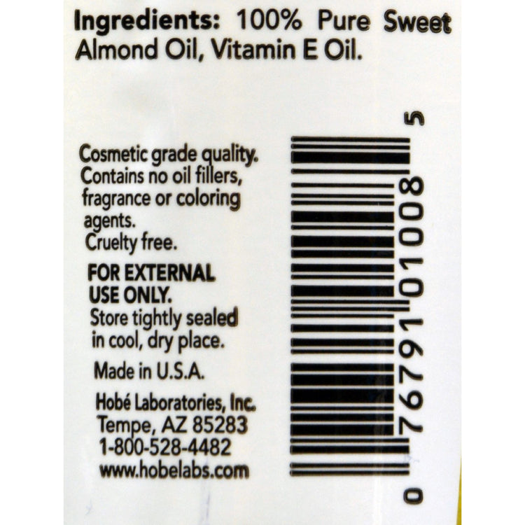 Hobe Labs Hobe Naturals Sweet Almond Oil - 4 fl oz