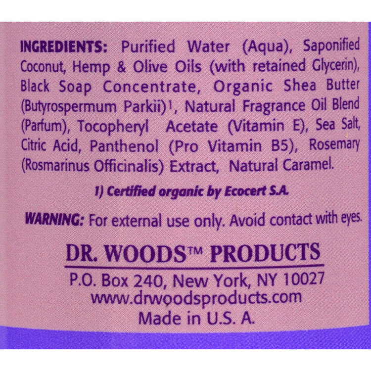 Dr. Woods Shea Vision Pure Black Soap with Organic Shea Butter - 8 fl oz