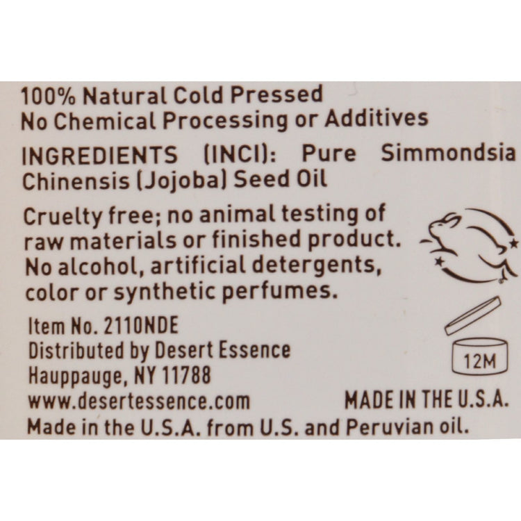 Desert Essence - Pure Jojoba Oil - 4 fl oz
