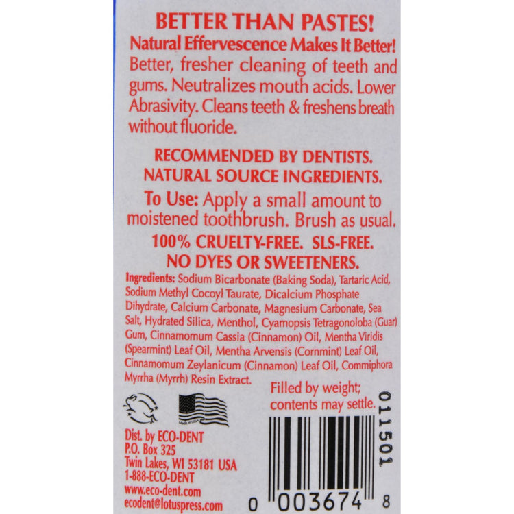 Eco-Dent Toothpowder Daily Care - Cinnamon - 2 oz