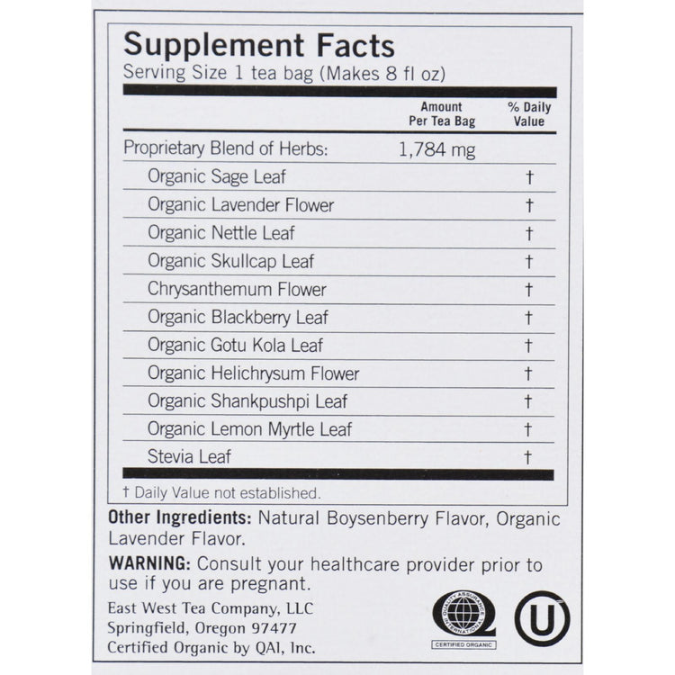 Yogi Relaxed Mind Herbal Tea Caffeine Free - 16 Tea Bags - Case of 6