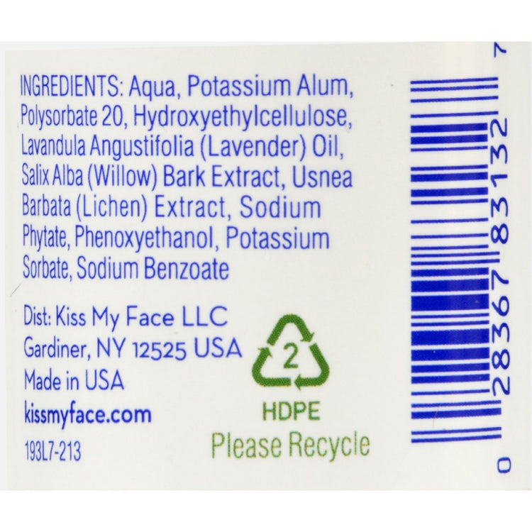 Kiss My Face Deodorant Liquid Rock Roll-On Lavender - 3 fl oz