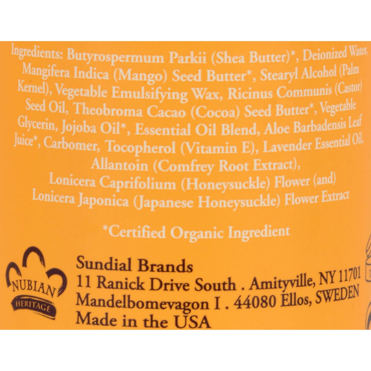 Nubian Heritage Lotion - Lavender and Wildflower - 13 oz