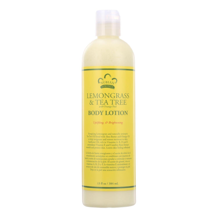 Nubian Heritage Lotion - Lemongrass and Tea Tree - 13 oz