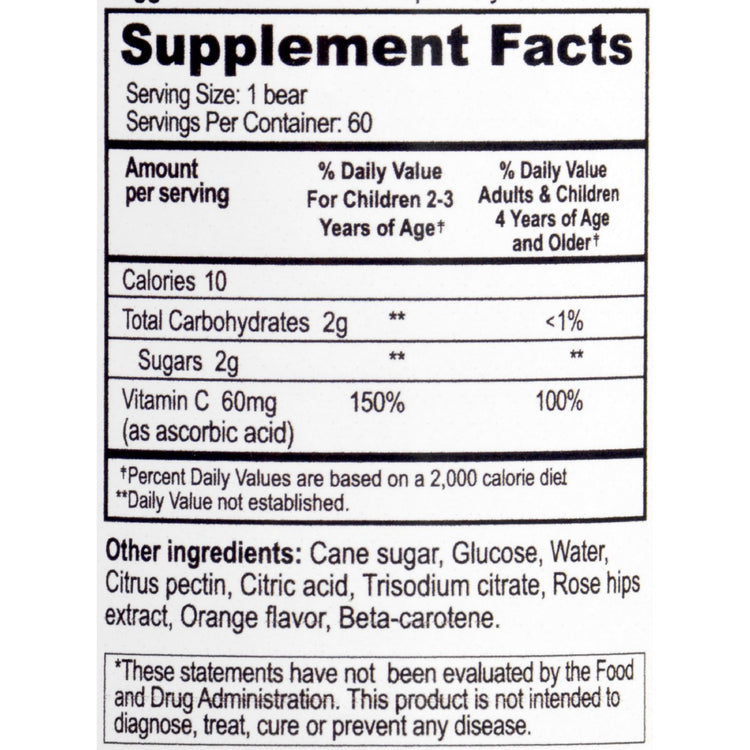 Yum V's Vitamin C Jellies Yummy Orange - 60 Chewables