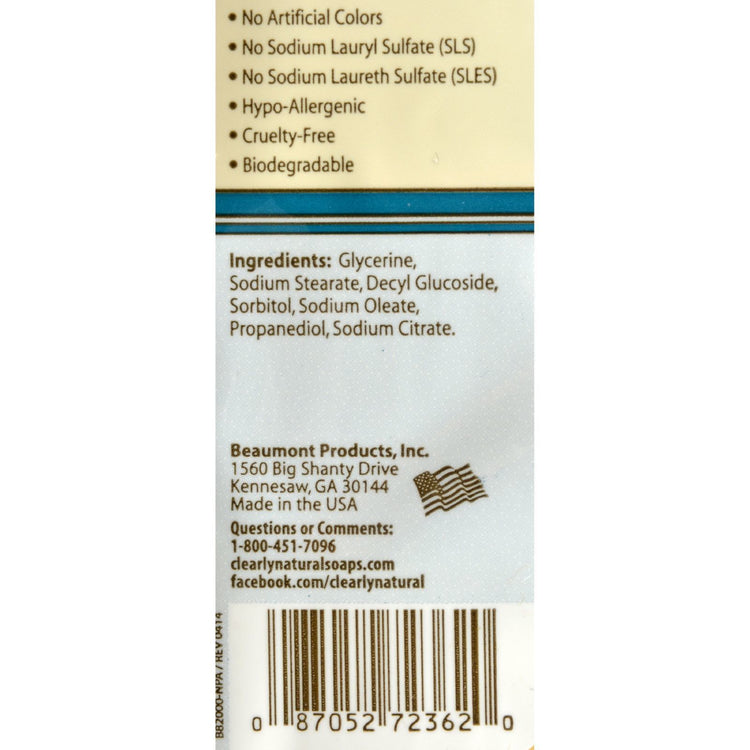 Clearly Natural Bar Soap - Unscented - 3 Pack - 4 oz