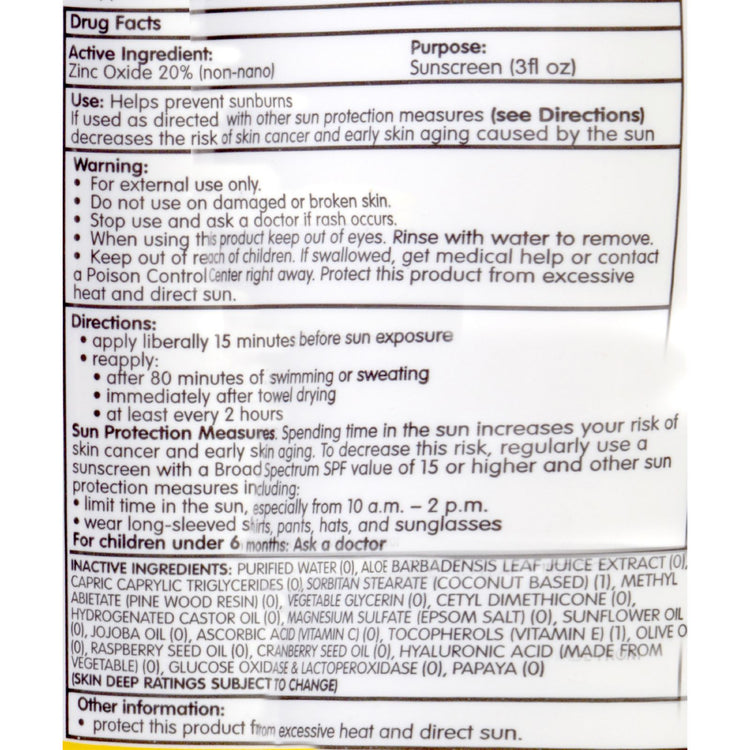 Thinksport Sunscreen - Safe - Kids - SPF 50 Plus - 3 oz